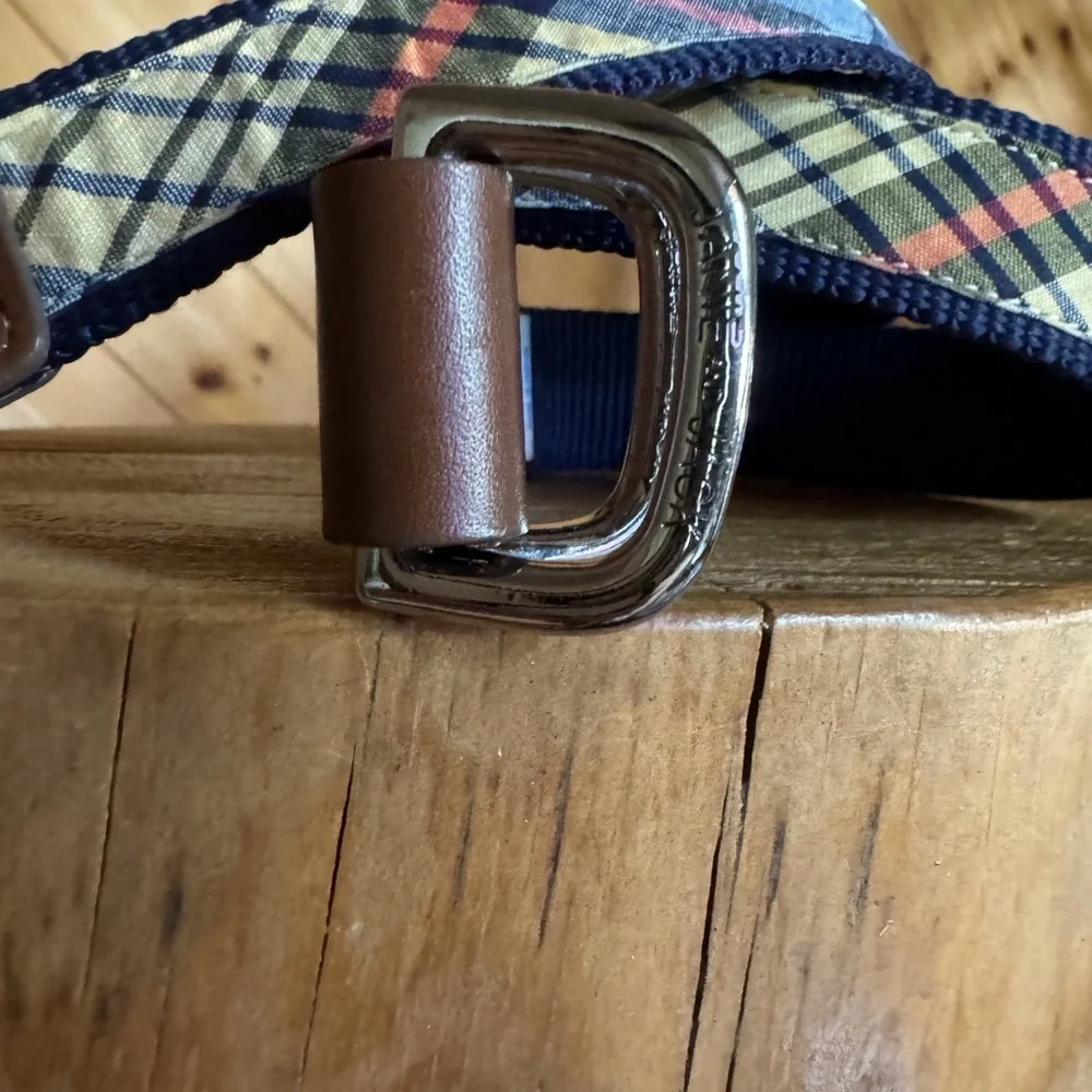 Janie and Jack Picnic blue madras plaid belt Size 2T to 3